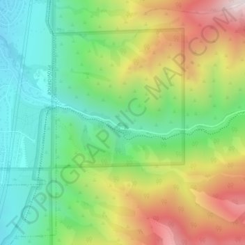 Mappa topografica Providence Canyon, altitudine, rilievo