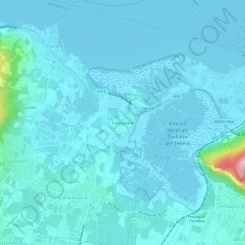 Mappa topografica Cremignane, altitudine, rilievo