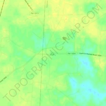 Mappa topografica Call, altitudine, rilievo