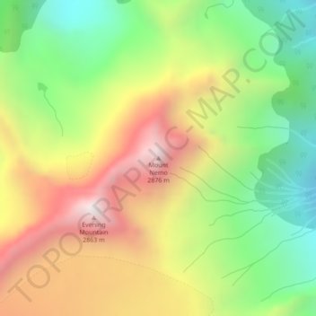 Mappa topografica Mount Nemo, altitudine, rilievo