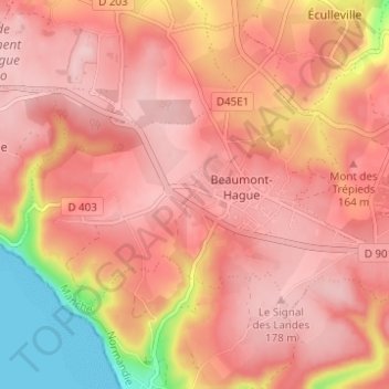 Mappa topografica Le Hameau Sauvage, altitudine, rilievo