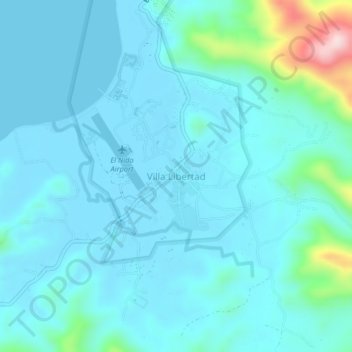 Mappa topografica Villa Libertad, altitudine, rilievo