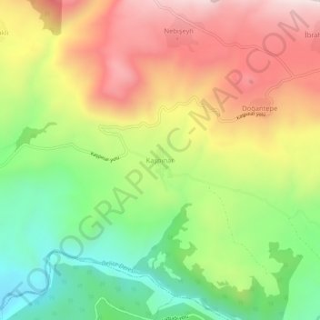 Mappa topografica Kaşpınar, altitudine, rilievo