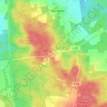 Mappa topografica Neu Sülbeck, altitudine, rilievo