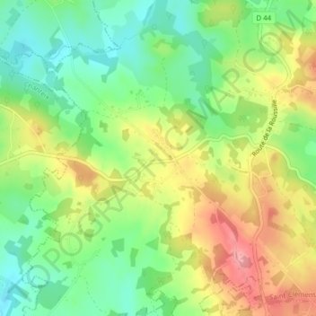 Mappa topografica Les Plats, altitudine, rilievo