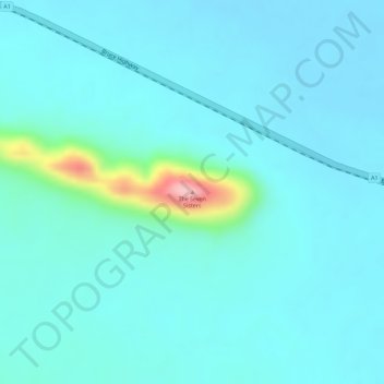 Mappa topografica The Seven Sisters, altitudine, rilievo