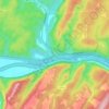 Mappa topografica Town Creek, altitudine, rilievo