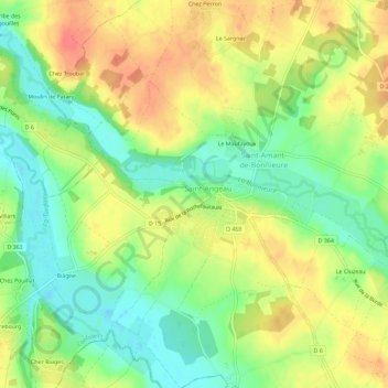 Mappa topografica La Barraude, altitudine, rilievo