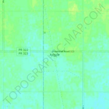 Mappa topografica Argyle, altitudine, rilievo