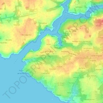 Mappa topografica Bel-Air, altitudine, rilievo