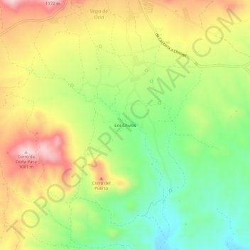Mappa topografica Los Chulos, altitudine, rilievo