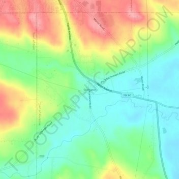 Mappa topografica Stillwater, altitudine, rilievo