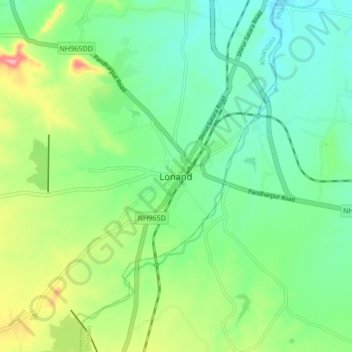 Mappa topografica Lonand, altitudine, rilievo