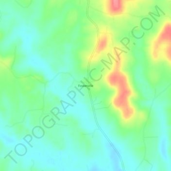 Mappa topografica Fosterville, altitudine, rilievo