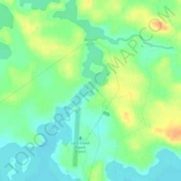 Mappa topografica Little Grand Rapids, altitudine, rilievo