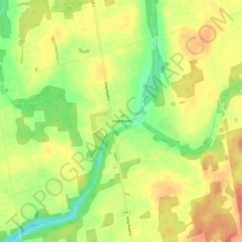 Mappa topografica Feversham, altitudine, rilievo