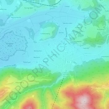 Mappa topografica Gries, altitudine, rilievo