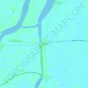 Mappa topografica Fundado, altitudine, rilievo