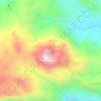 Mappa topografica Itacolomi, altitudine, rilievo