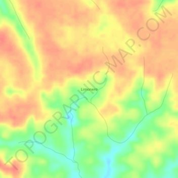 Mappa topografica Limonero, altitudine, rilievo