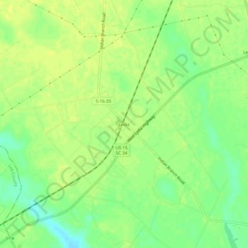 Mappa topografica Lydia, altitudine, rilievo
