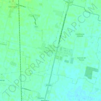 Mappa topografica Pozzaglio, altitudine, rilievo