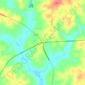Mappa topografica Cullen, altitudine, rilievo
