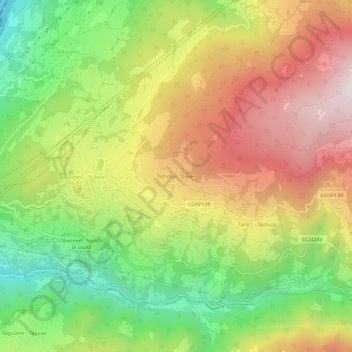 Mappa topografica Ceves, altitudine, rilievo