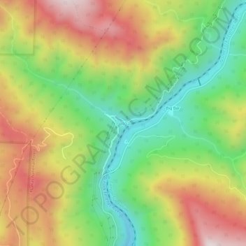 Mappa topografica Pulga, altitudine, rilievo