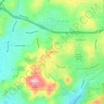 Mappa topografica Bancroft Point, altitudine, rilievo