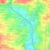 Mappa topografica Normandie, altitudine, rilievo