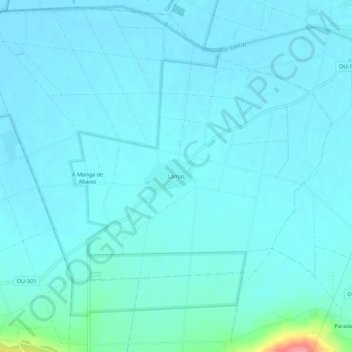 Mappa topografica Lamas, altitudine, rilievo