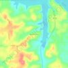 Mappa topografica Newton Stewart, altitudine, rilievo