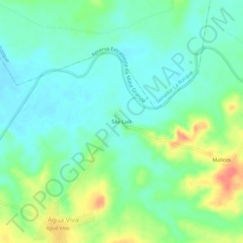 Mappa topografica São Luiz, altitudine, rilievo