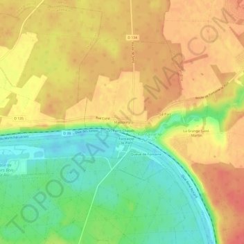 Mappa topografica Massoury, altitudine, rilievo