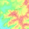 Mappa topografica Berlin, altitudine, rilievo