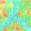 Mappa topografica Point Pleasant, altitudine, rilievo