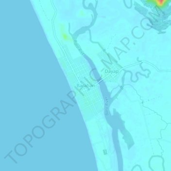 Mappa topografica Barahan, altitudine, rilievo