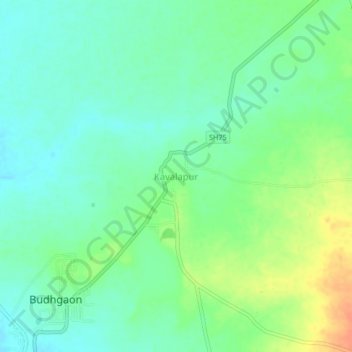 Mappa topografica Kavalapur, altitudine, rilievo