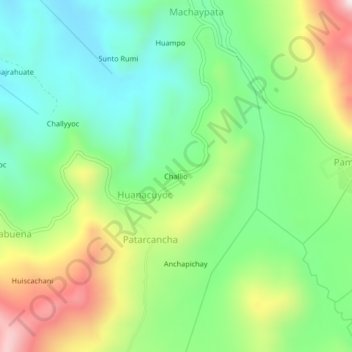 Mappa topografica Challio, altitudine, rilievo