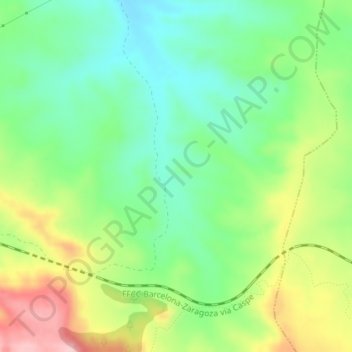 Mappa topografica Coscoll, altitudine, rilievo