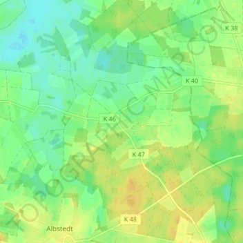 Mappa topografica Harrendorf, altitudine, rilievo