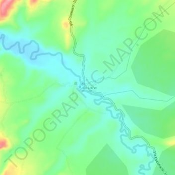 Mappa topografica Paletara, altitudine, rilievo