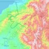 Mappa topografica Cordillera de Numbiaranga, altitudine, rilievo