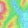 Mappa topografica Le Cudray, altitudine, rilievo