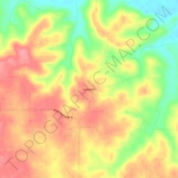 Mappa topografica Leopold, altitudine, rilievo