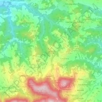 Mappa topografica Casa Leone, altitudine, rilievo