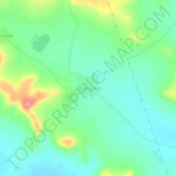 Mappa topografica Undangaon, altitudine, rilievo