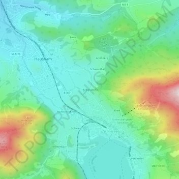 Mappa topografica Kalkgraben, altitudine, rilievo