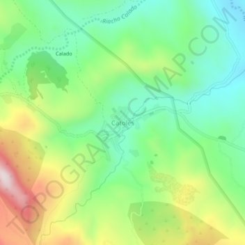 Mappa topografica Catolés, altitudine, rilievo